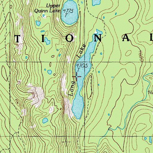 Topographic Map of Long Lake, OR