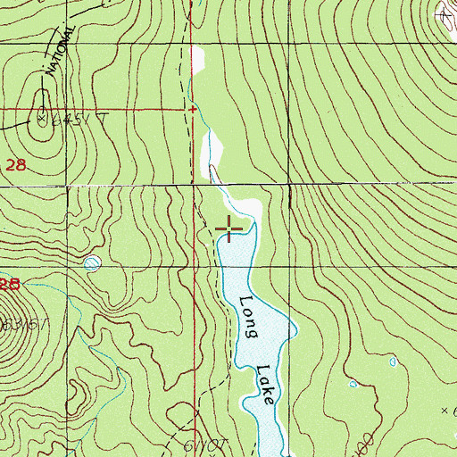 Topographic Map of Long Lake Camp, OR