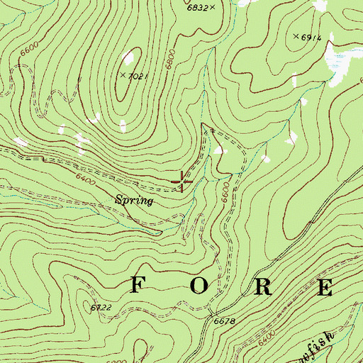 Topographic Map of Long Meadow Creek, OR