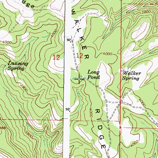 Topographic Map of Long Pond, OR
