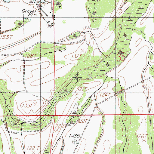 Topographic Map of Blue Gurth Swamp, AL