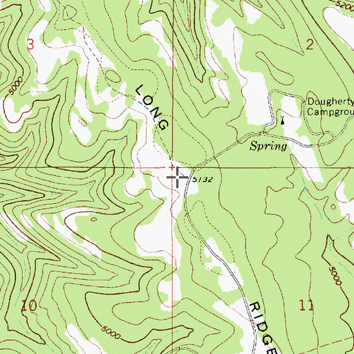 Topographic Map of Long Ridge, OR