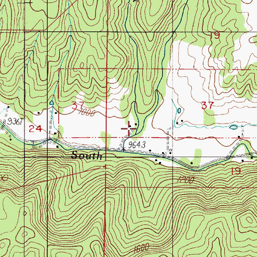 Topographic Map of Long Wiley Creek, OR