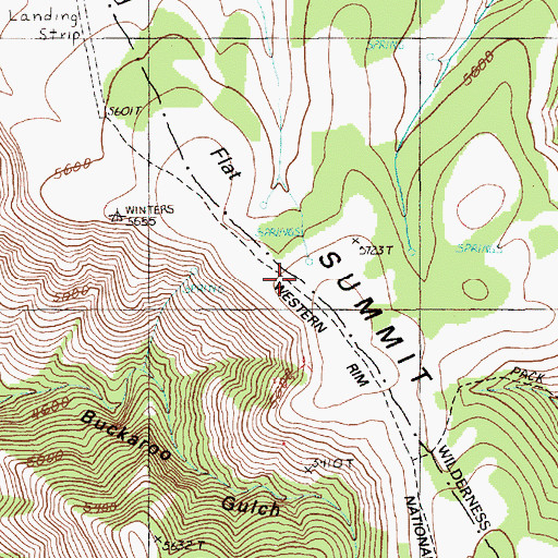 Topographic Map of Lord Flat, OR
