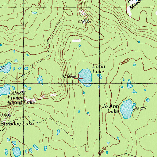 Topographic Map of Lorin Lake, OR