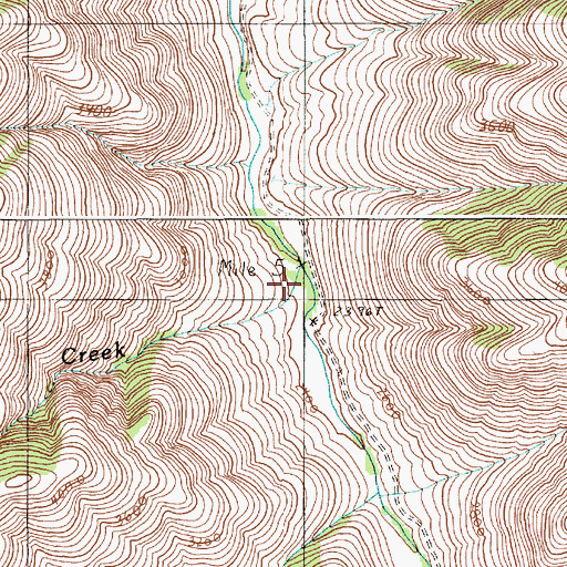 Topographic Map of Lost Basin Creek, OR
