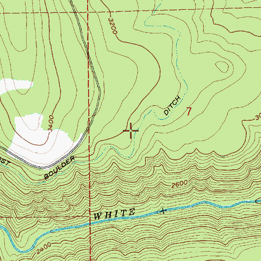 Topographic Map of Lost Boulder Ditch, OR