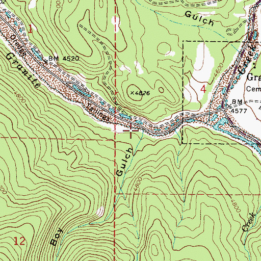 Topographic Map of Lost Boy Gulch, OR