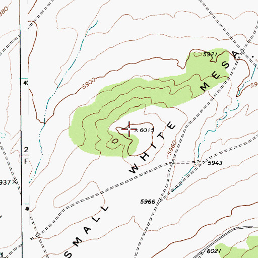 Topographic Map of Small White Mesa Flat, AZ