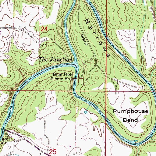 Topographic Map of Blue Hole Picnic Area, AL