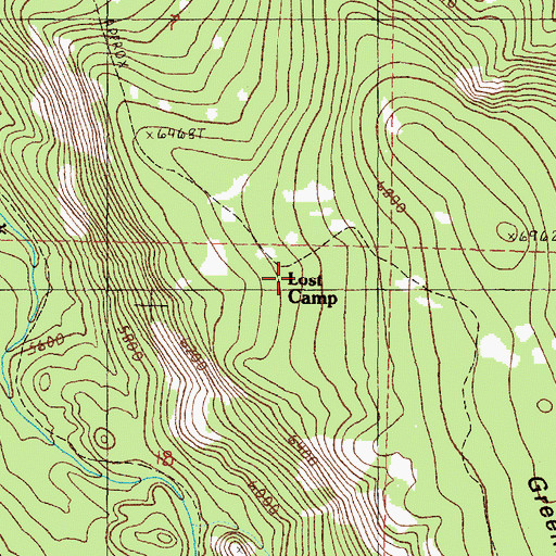 Topographic Map of Lost Camp, OR