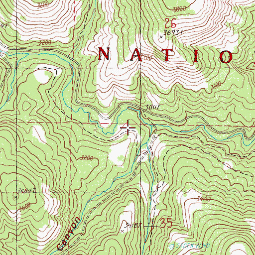 Topographic Map of Lost Canyon, OR