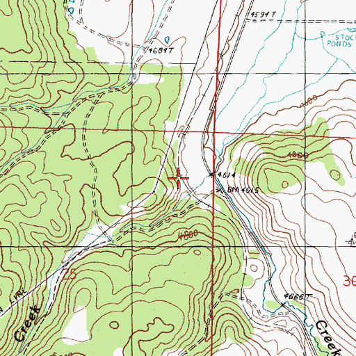 Topographic Map of Lost Creek, OR