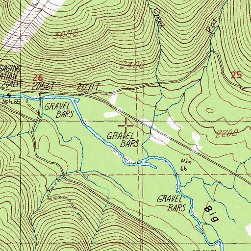 Topographic Map of Lost Creek, OR