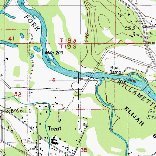 Topographic Map of Lost Creek, OR
