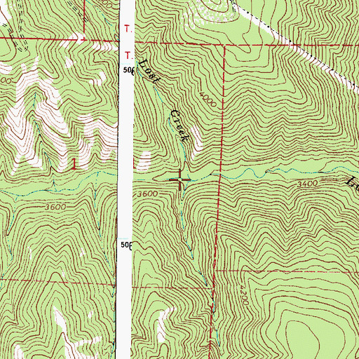 Topographic Map of Lost Creek, OR