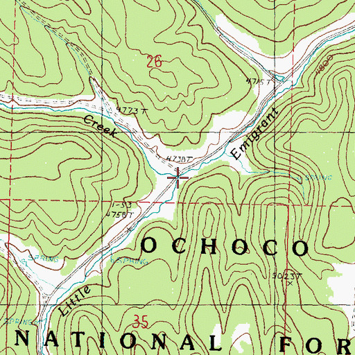 Topographic Map of Lost Guard Creek, OR