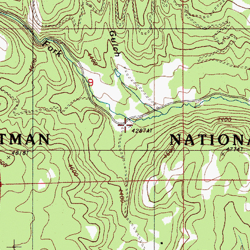 Topographic Map of Lost Gulch, OR