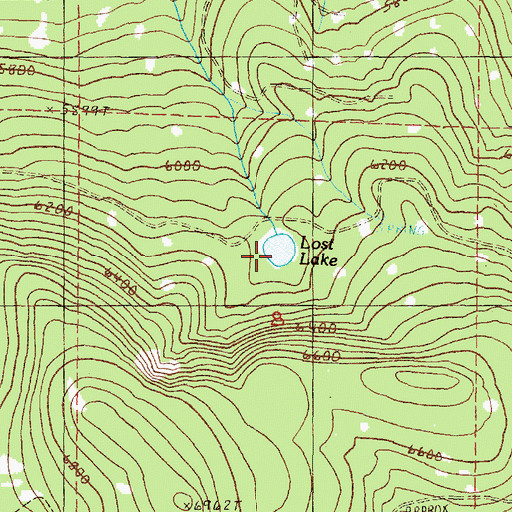 Topographic Map of Lost Lake, OR