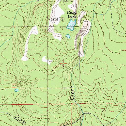 Topographic Map of Lost Lake Creek, OR