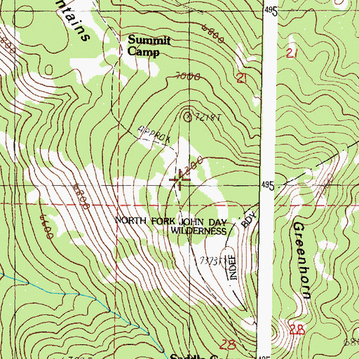 Topographic Map of Lost Lake Trail, OR