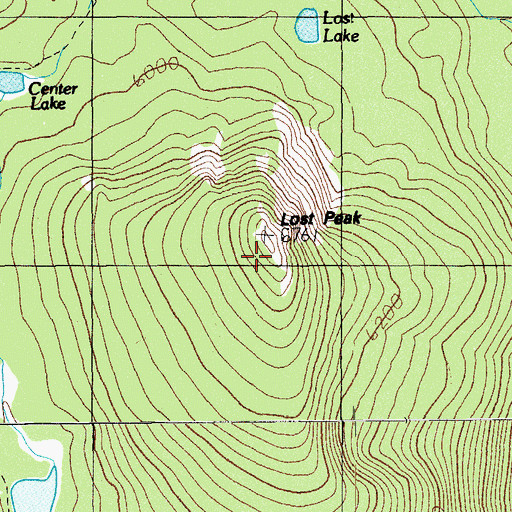 Topographic Map of Lost Peak, OR