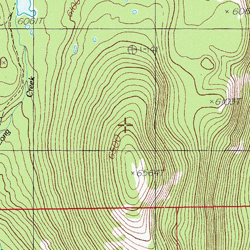 Topographic Map of Lost Peak Trail, OR