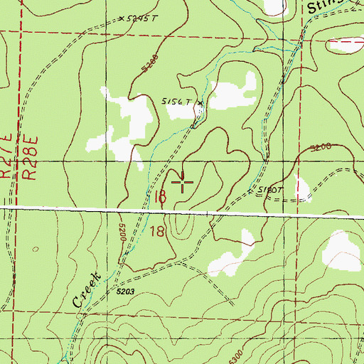 Topographic Map of Lost Spring, OR