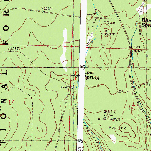 Topographic Map of Lost Spring, OR