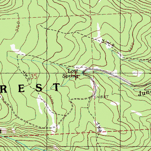 Topographic Map of Lost Spring, OR