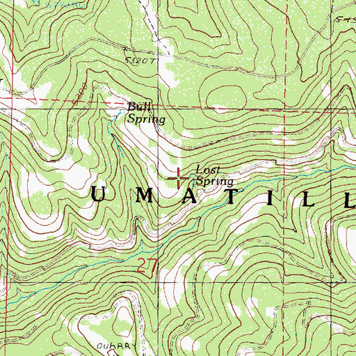 Topographic Map of Lost Spring, OR