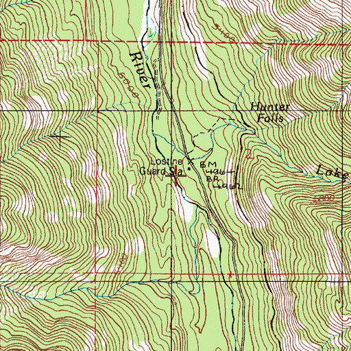 Topographic Map of Lostine Guard Station, OR