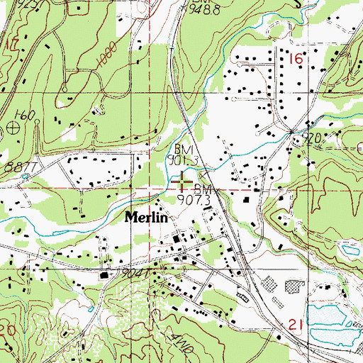 Topographic Map of Louse Creek, OR