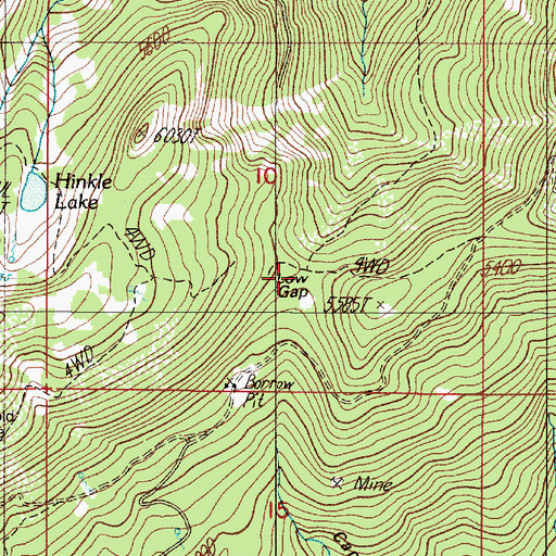 Topographic Map of Low Gap, OR
