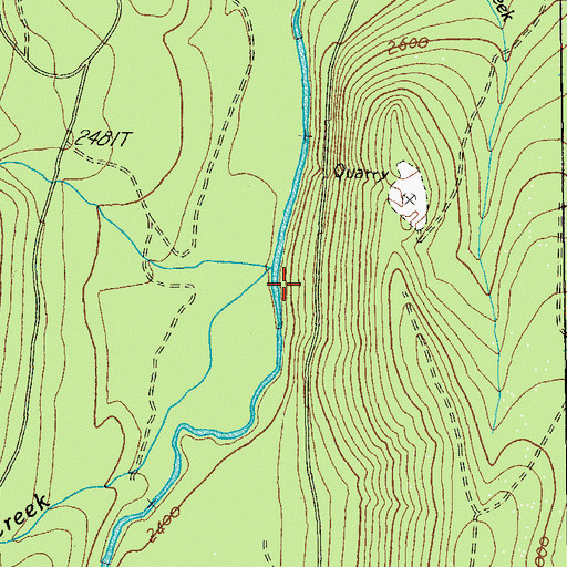 Topographic Map of Lowe Creek, OR