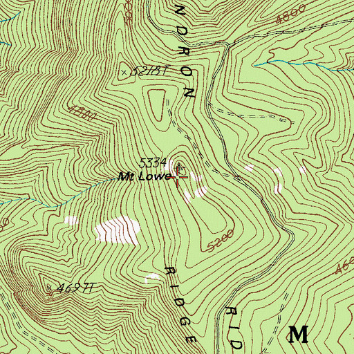 Topographic Map of Mount Lowe, OR