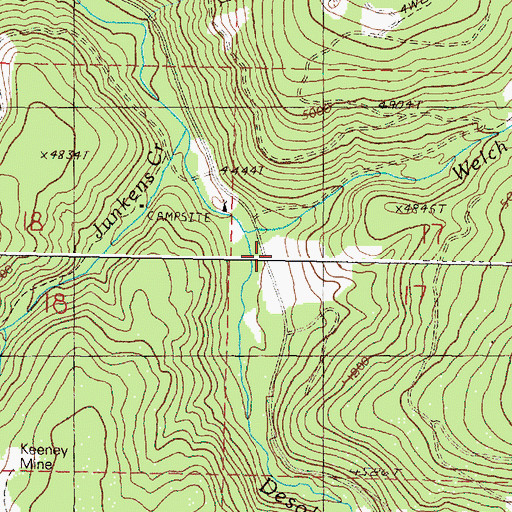Topographic Map of Lower End Camp (historical), OR