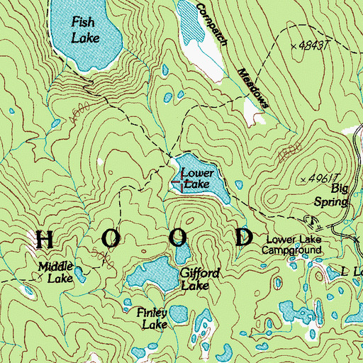 Topographic Map of Lower Lake, OR