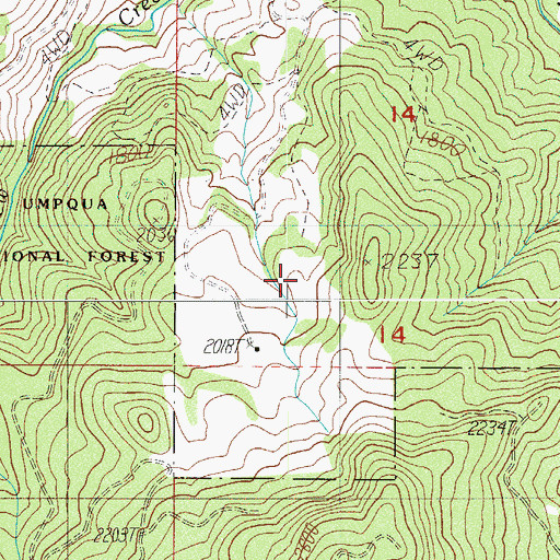 Topographic Map of Lucas Ranch, OR