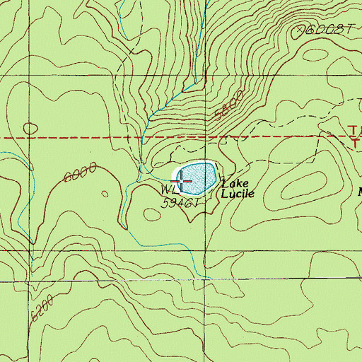 Topographic Map of Lake Lucile, OR