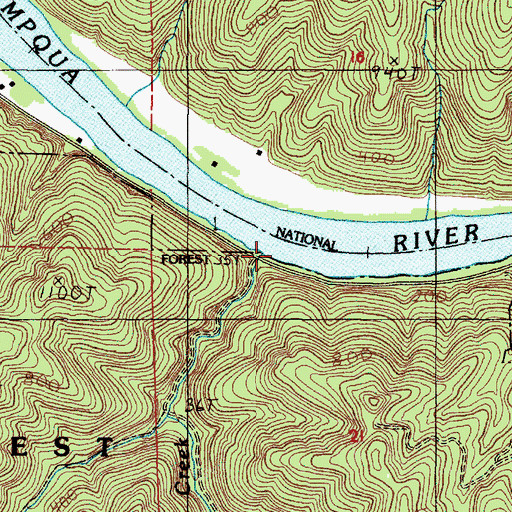 Topographic Map of Luder Creek, OR
