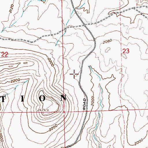 Topographic Map of Luna Butte, OR