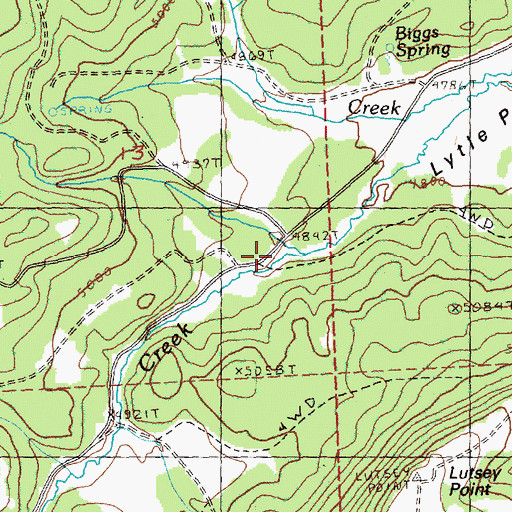 Topographic Map of Lytle Creek, OR