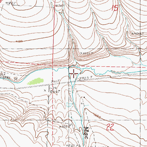 Topographic Map of Mac Creek, OR