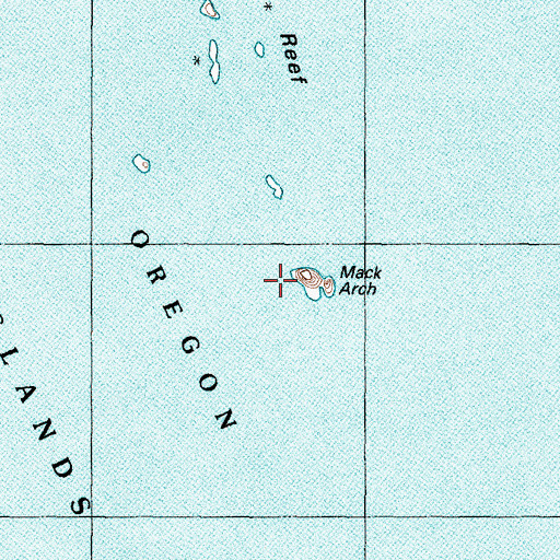 Topographic Map of Mack Arch, OR