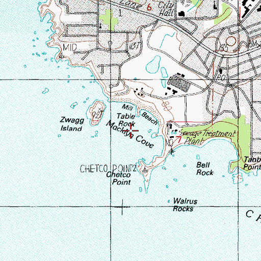 Topographic Map of Macklyn Cove, OR