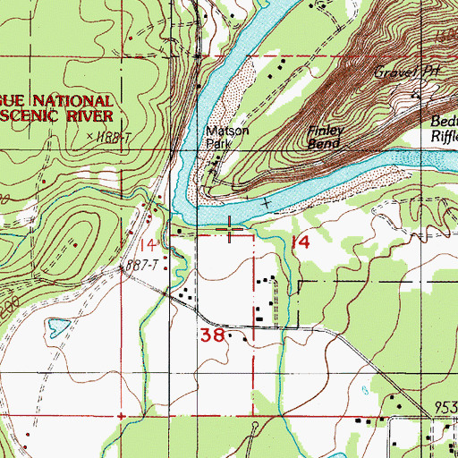 Topographic Map of Madams Creek, OR