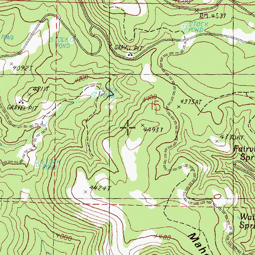 Topographic Map of Mahogany Butte, OR