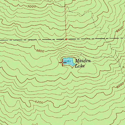 Topographic Map of Maiden Lake, OR