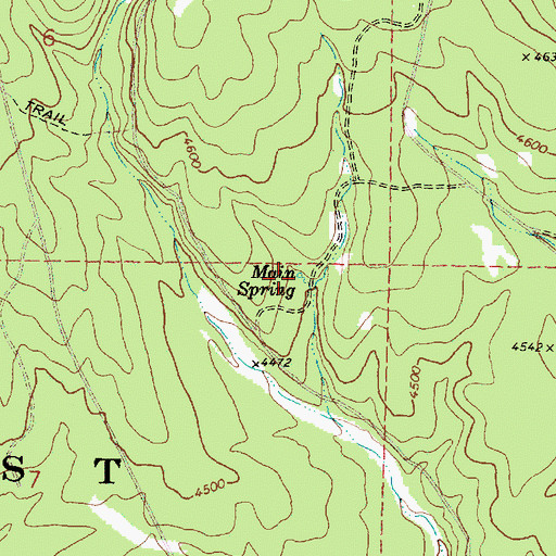 Topographic Map of Main Spring, OR
